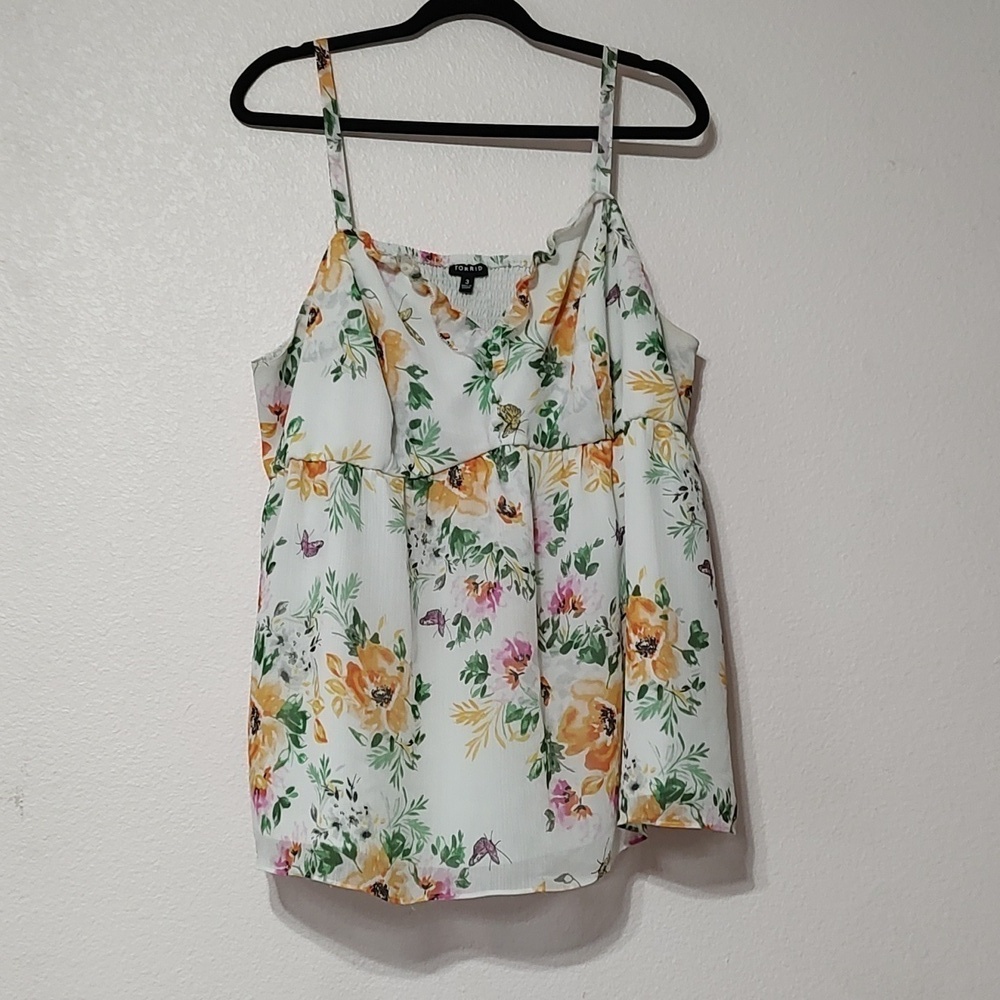 Torrid Floral Tank Top Size 3